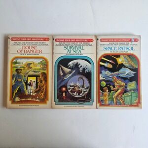 Choose Your Own Adventure Book Lot House of Danger Survival at Sea 15 16 22